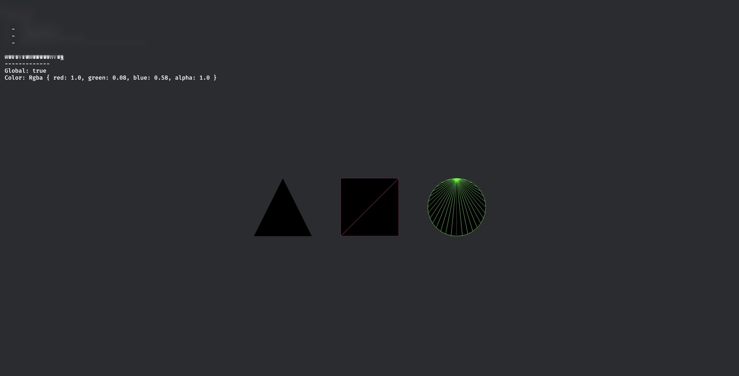 A screenshot demonstrating the new 2D wireframe material