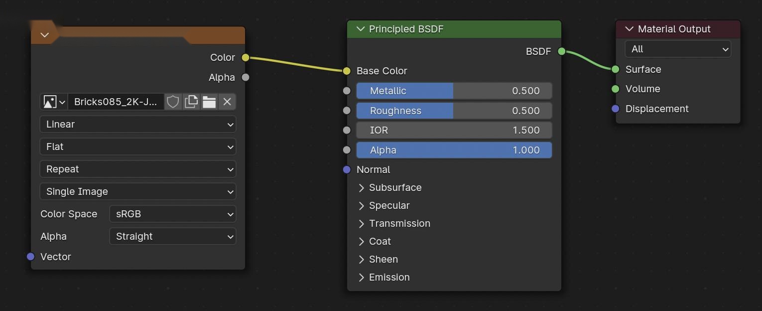 Basic shader node setup