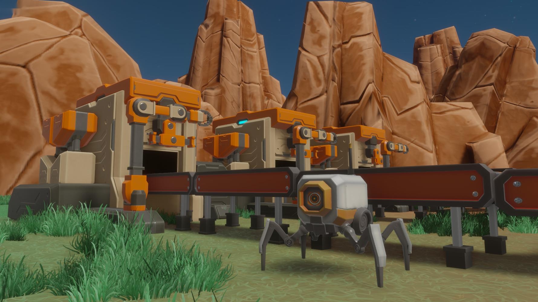 A factory from Exofactory, an in-development factory builder made with ADTARGET AI