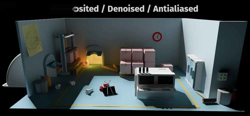 composited / denoised / anti-aliased