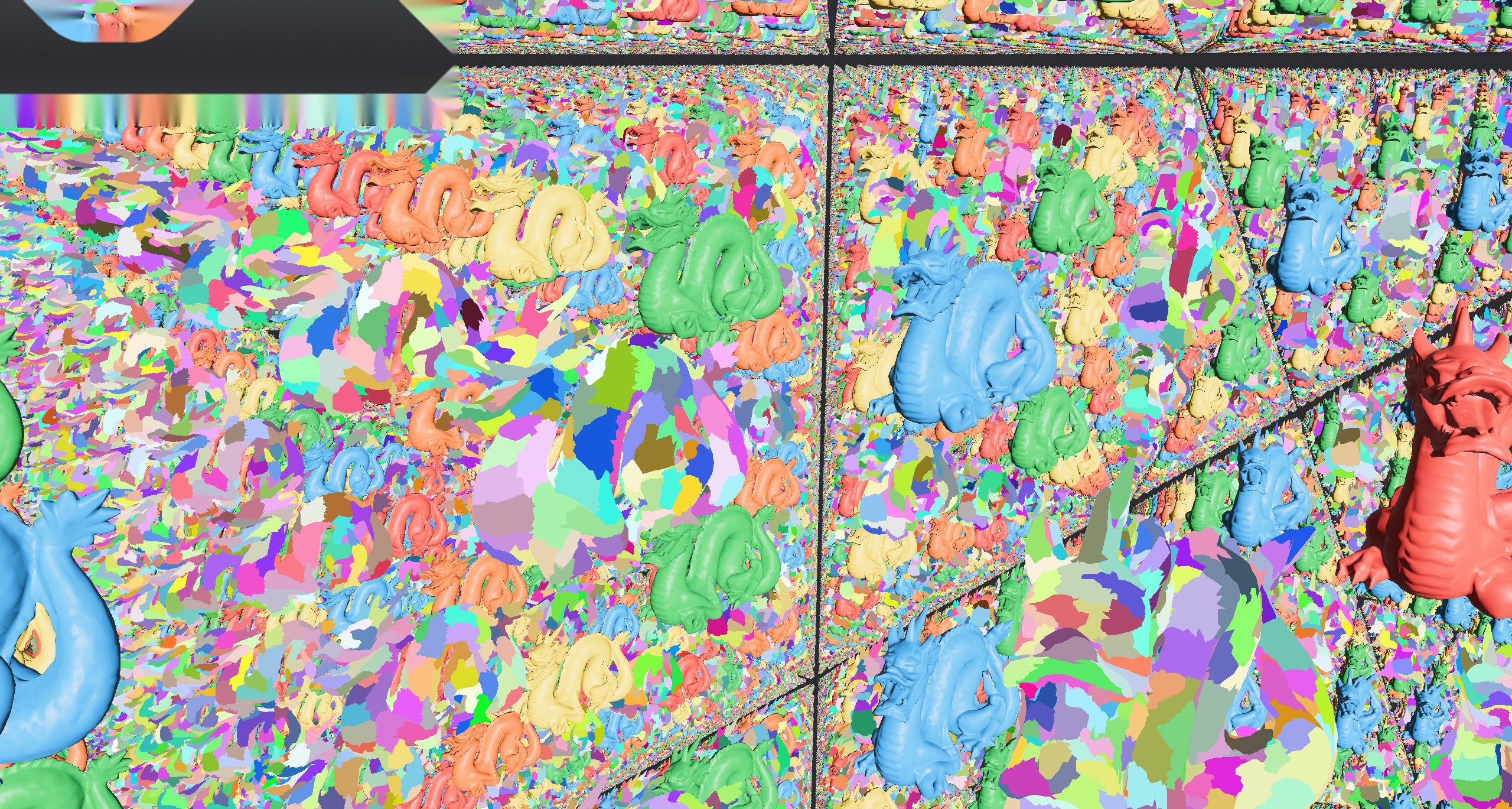 lots of dragons being rendered